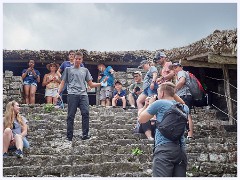 034 Dzibanche and Kohunlich  Climbing the Stairs of the Temple of Masks -Roland and Jason