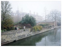 025 Cambridge  Cambridge on a misty afternoon from the Garret Hostel Bridge