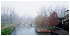 027 Cambridge  Cambridge on a misty afternoon from the Garret Hostel Bridge