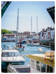 021 Dorset   May and June 2023  Bridge up for Passing Sailing Ship