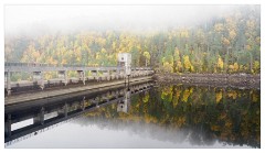 035 Scotland Glen Affric Area  The Dam in Mist