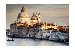 010 Venice  Sun setting on the Church of Santa Maria della Salute from the Accademia Bridge