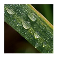 002 Cambridge Botanical Gardens  Raindrops on a Leaf